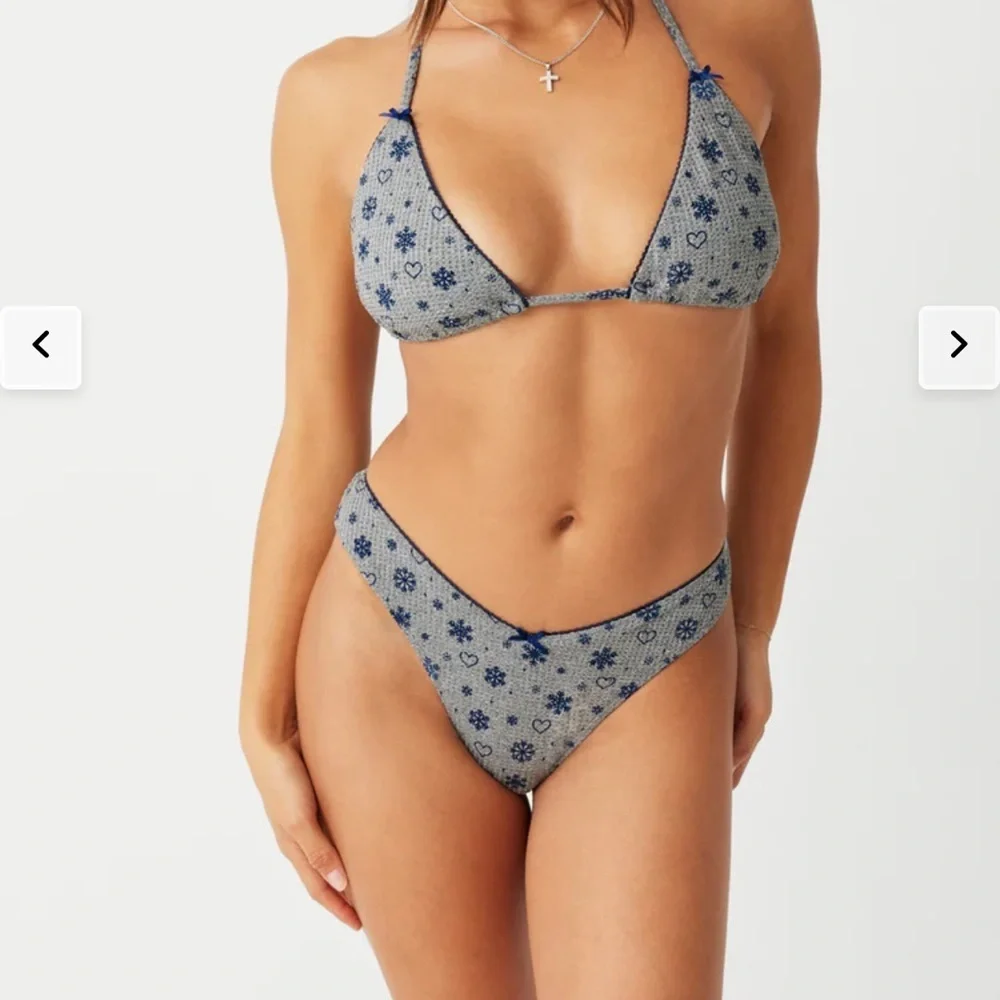 Enzo Waffle Cheeky Bikini Bottom and Tia Waffle Triangle Bikini Top